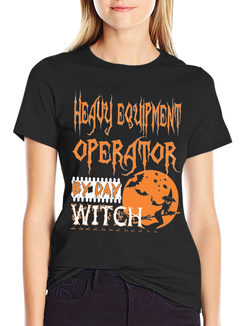 Heavy Equipment Operator By Day Witch Halloween T-Shirt