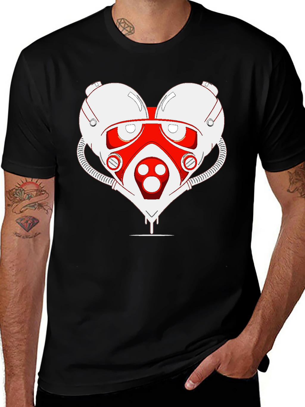 Sci-fi Heart T-Shirt - Unique Graphic Tee