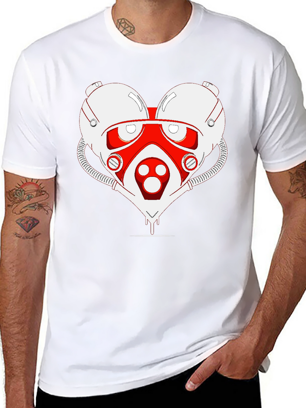 Sci-fi Heart T-Shirt - Unique Graphic Tee