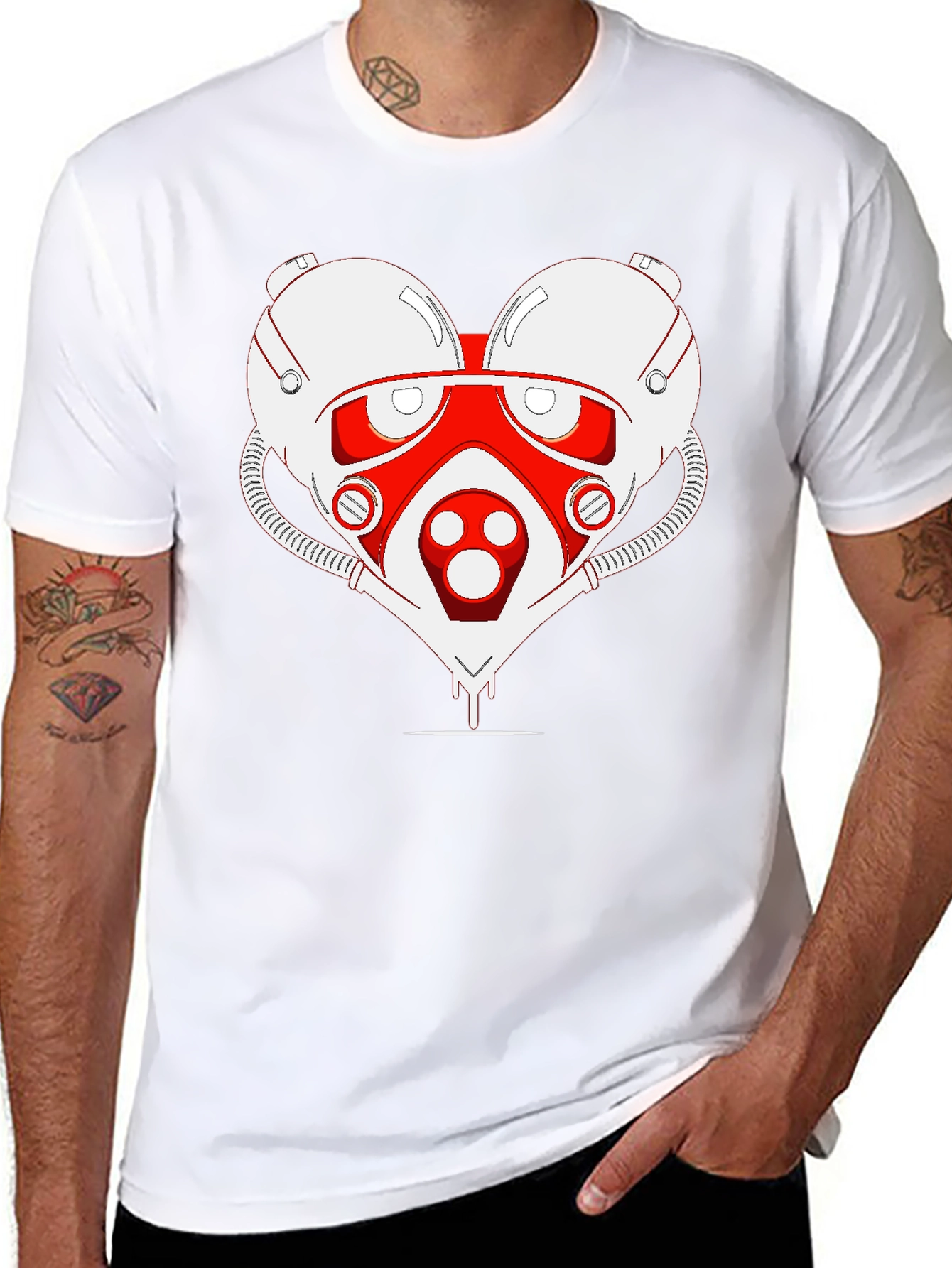 Sci-fi Heart T-Shirt - Unique Graphic Tee