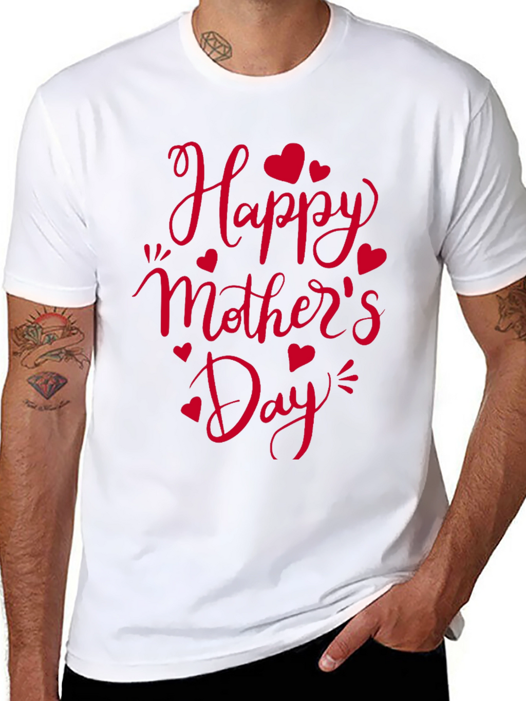Happy Mothers Day Black T-Shirt