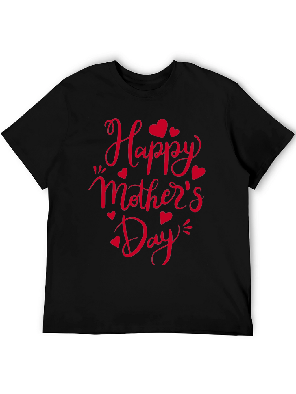 Happy Mothers Day Black T-Shirt