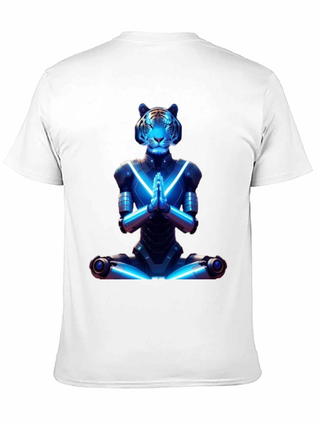 Meditating Cyber Tiger Graphic Tee