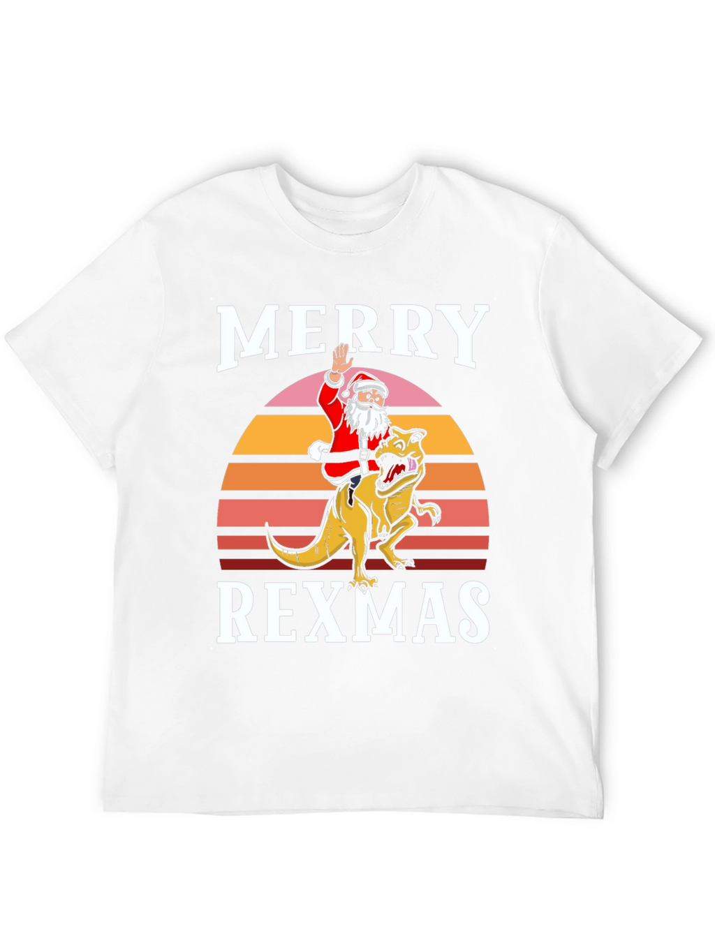Merry Rexmas T-Shirt - Santa Riding Dinosaur