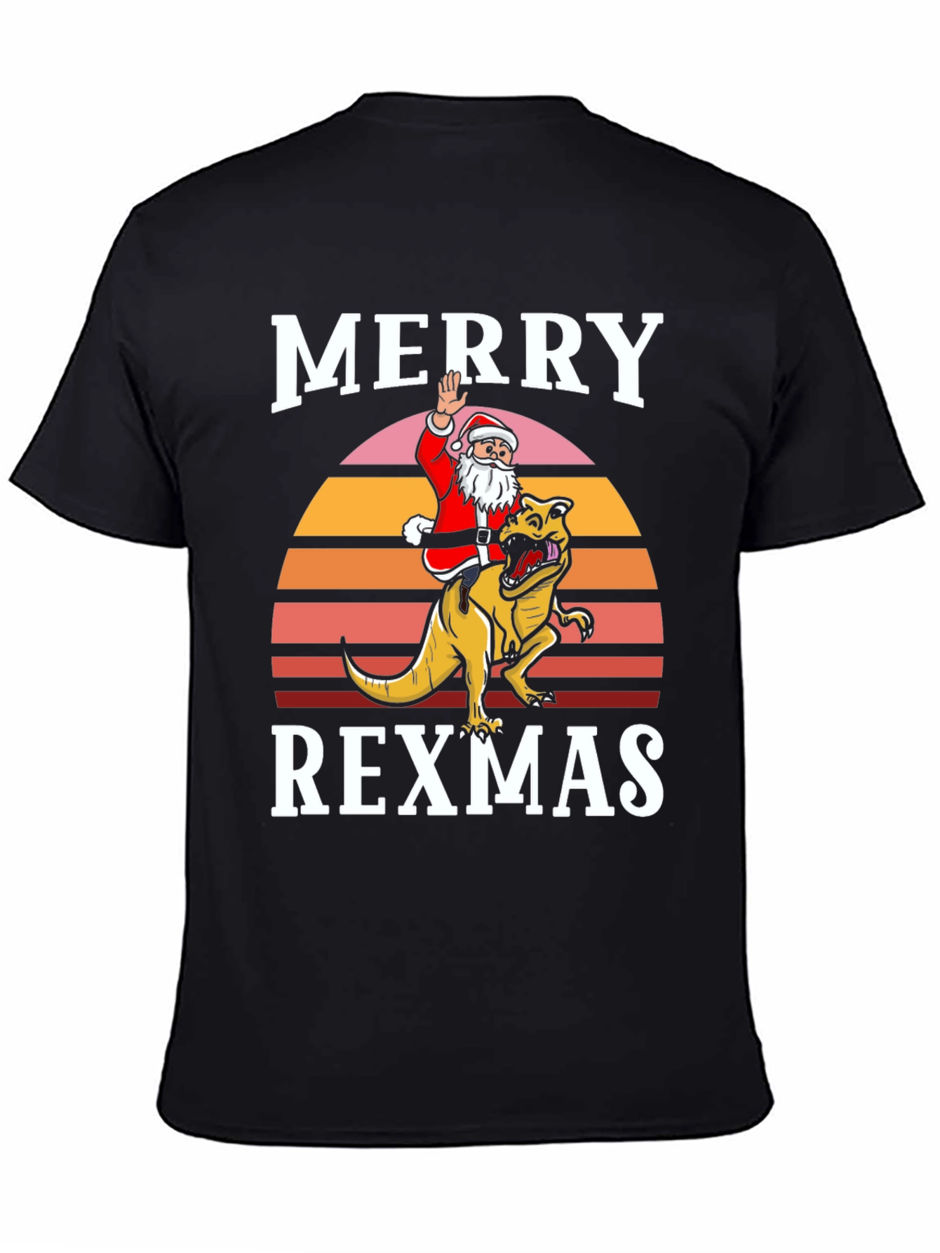Merry Rexmas T-Shirt - Santa Riding Dinosaur