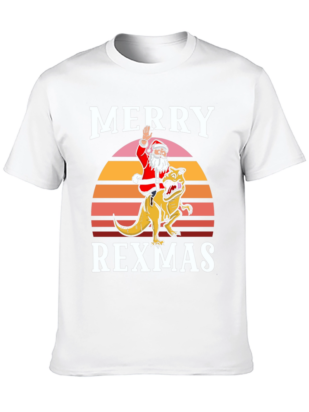 Merry Rexmas T-Shirt - Santa Riding Dinosaur