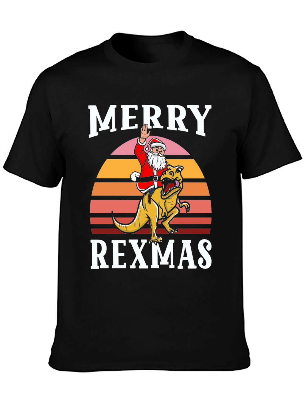 Merry Rexmas T-Shirt - Santa Riding Dinosaur