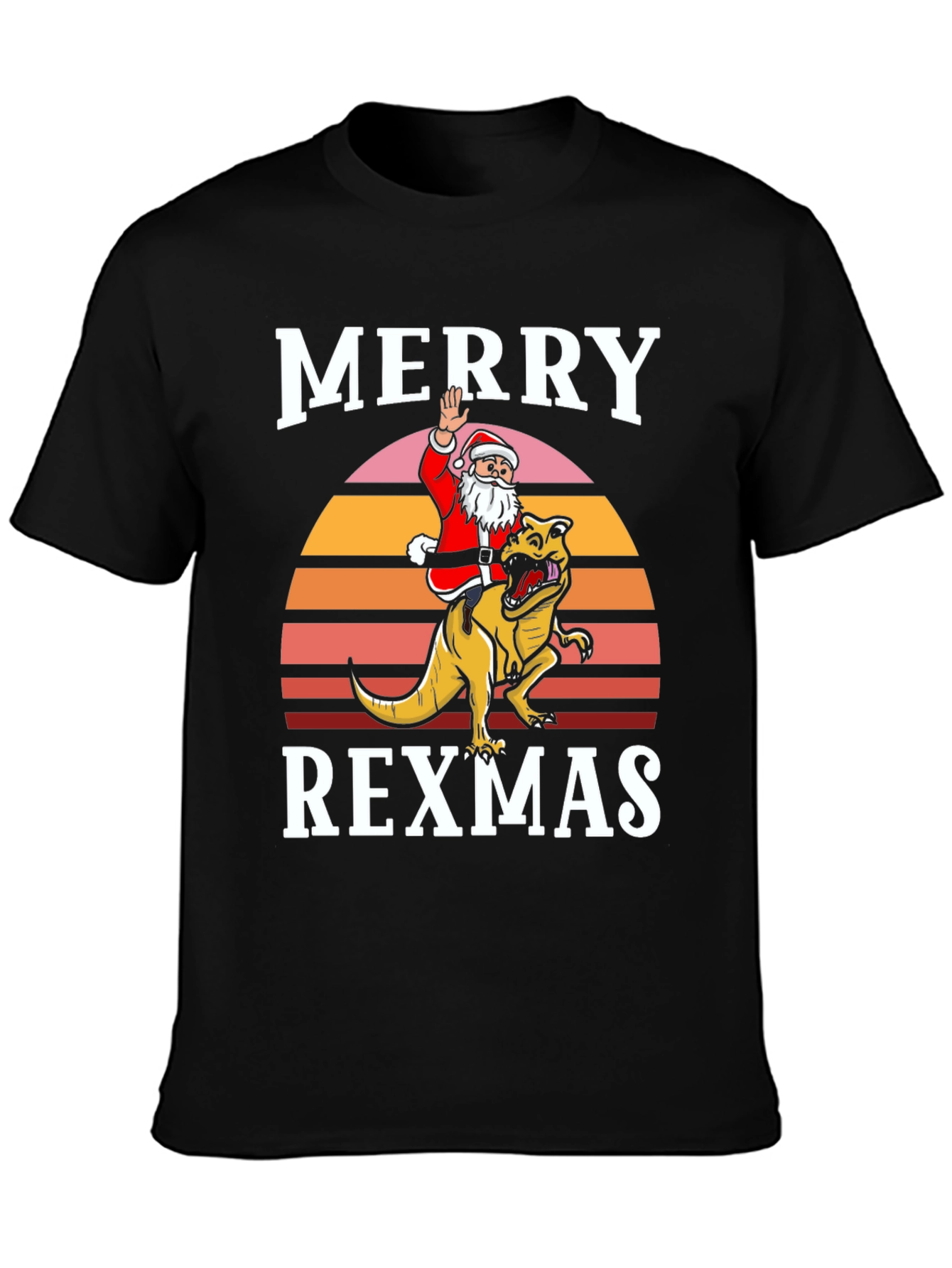 Merry Rexmas T-Shirt - Santa Riding Dinosaur