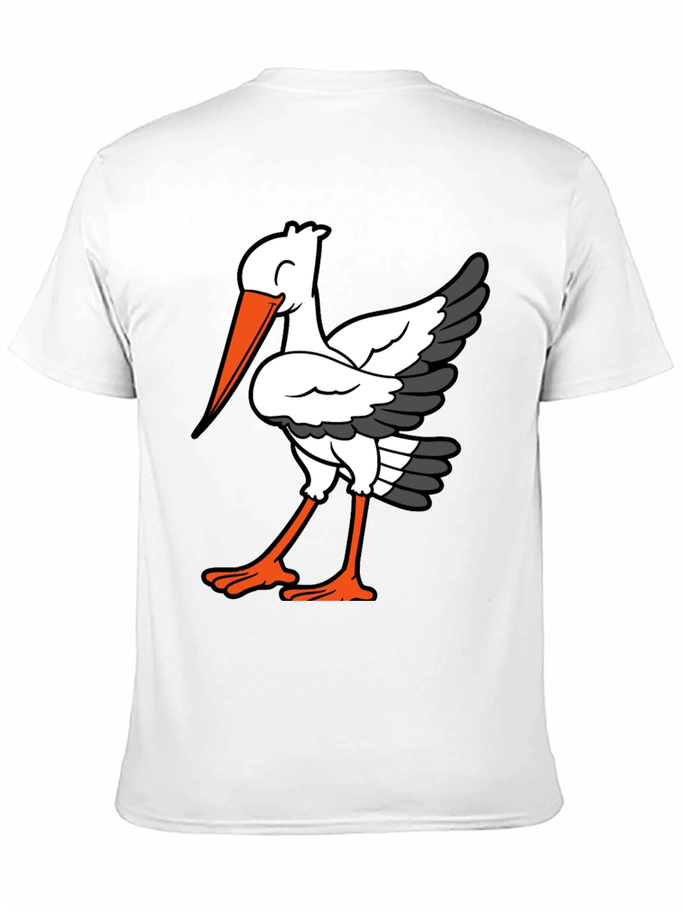 Stork Graphic Tee - Quirky Bird Lovers T-Shirt
