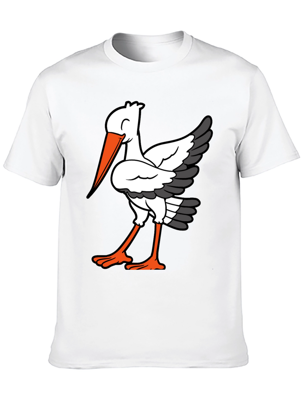 Stork Graphic Tee - Quirky Bird Lovers T-Shirt