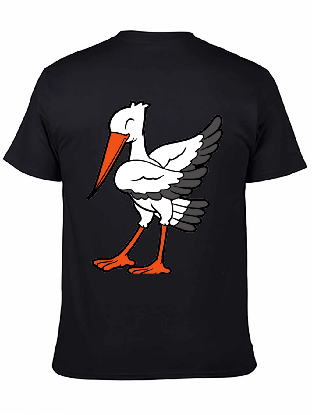 Stork Graphic Tee - Quirky Bird Lovers T-Shirt