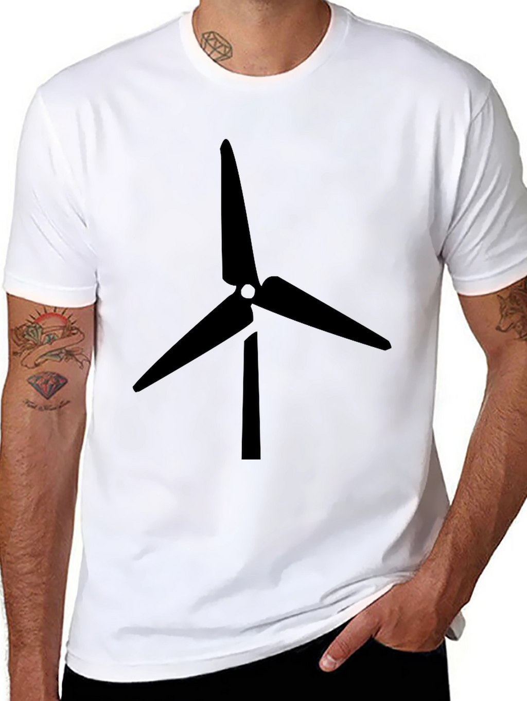 Black Turbine Graphic Tee - Eco Friendly