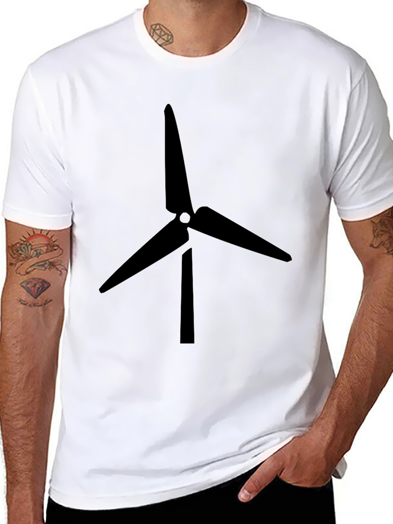 Black Turbine Graphic Tee - Eco Friendly