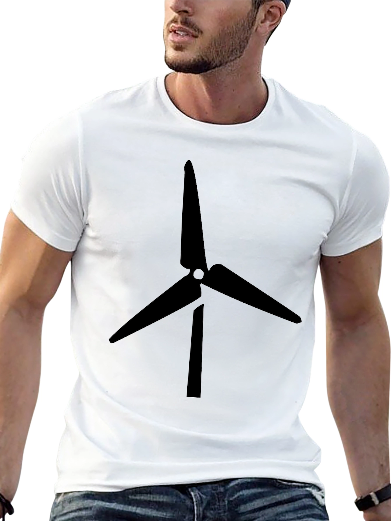 Black Turbine Graphic Tee - Eco Friendly
