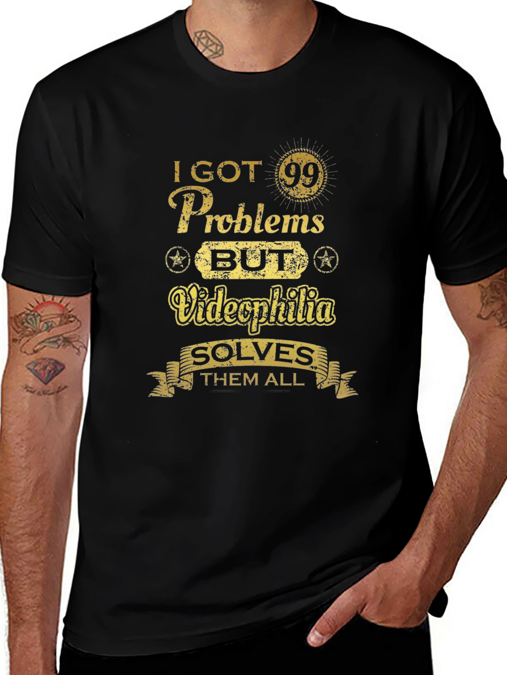 Funny Videophilia Solves Graphic T-Shirt