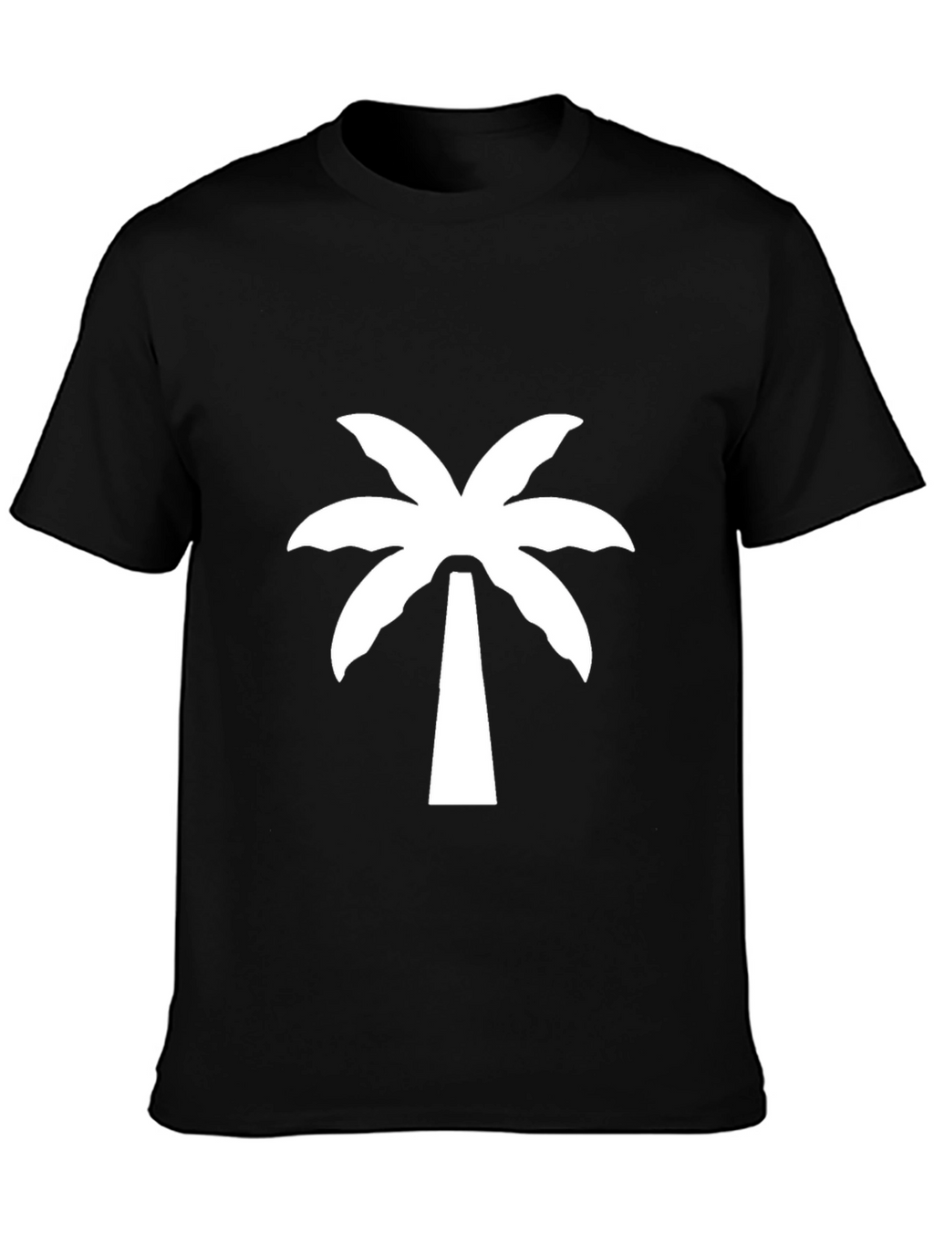 Palm Tree Graphic Tee - Black Casual T-Shirt