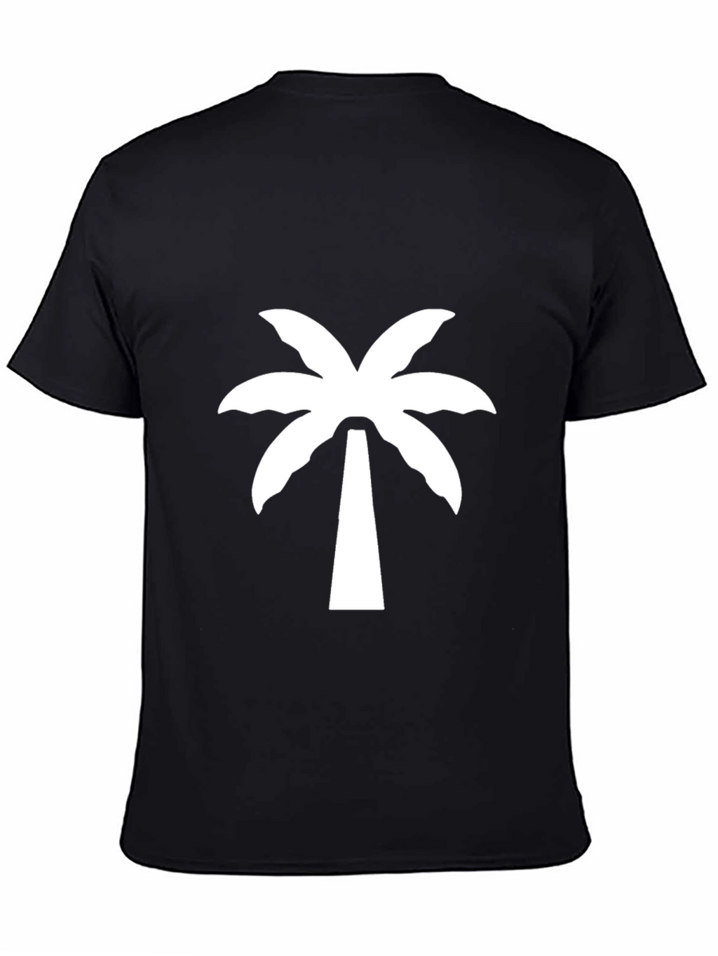 Palm Tree Graphic Tee - Black Casual T-Shirt