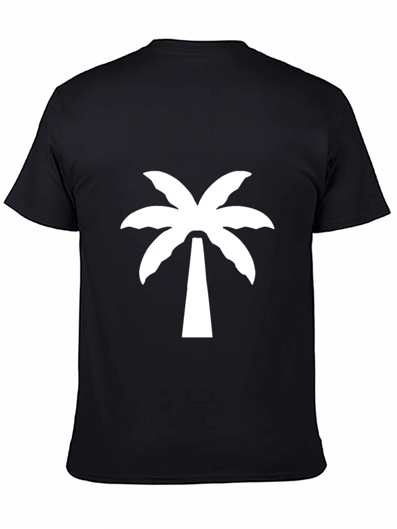 Palm Tree Graphic Tee - Black Casual T-Shirt