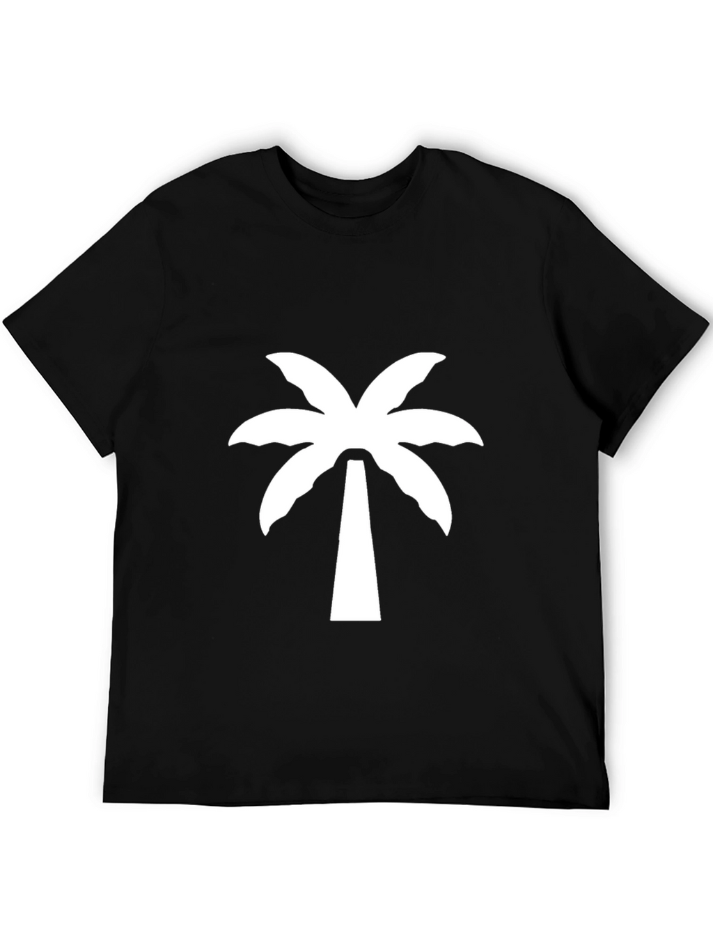 Palm Tree Graphic Tee - Black Casual T-Shirt