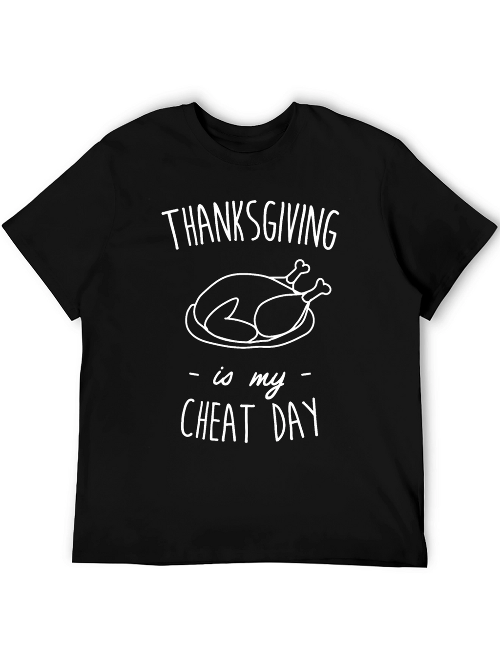 Thanksgiving Cheat Day Graphic Tee - Black