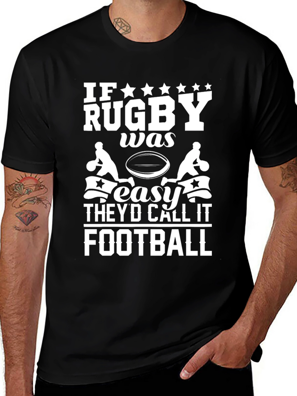 Rugby vs Football Graphic T-Shirt