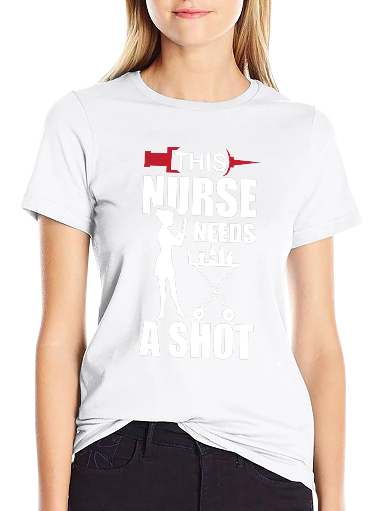 Funny Nurse T-Shirt: This Nurse Needs a Shot!