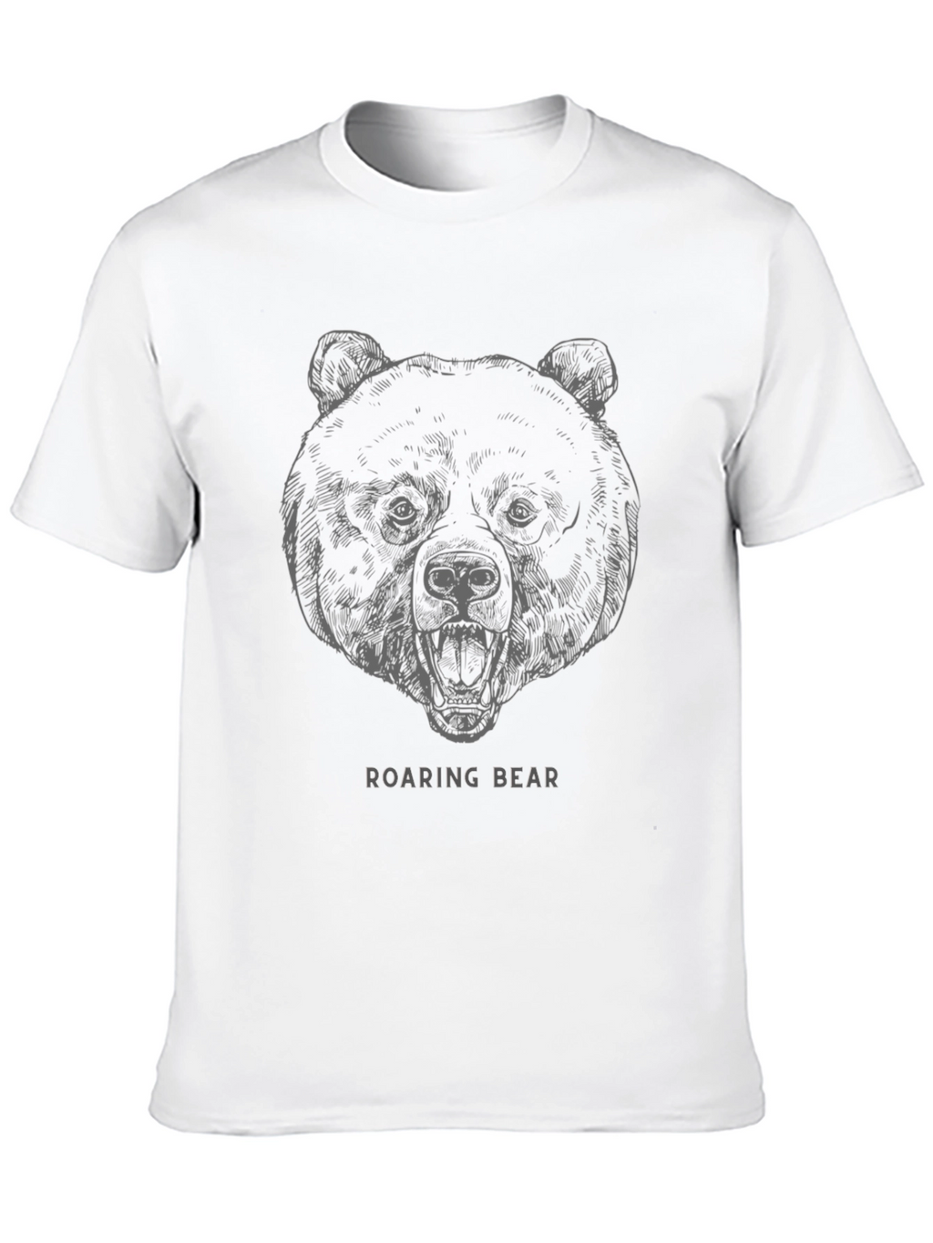 Roaring Bear Graphic T-Shirt - Stylish Mens Tee