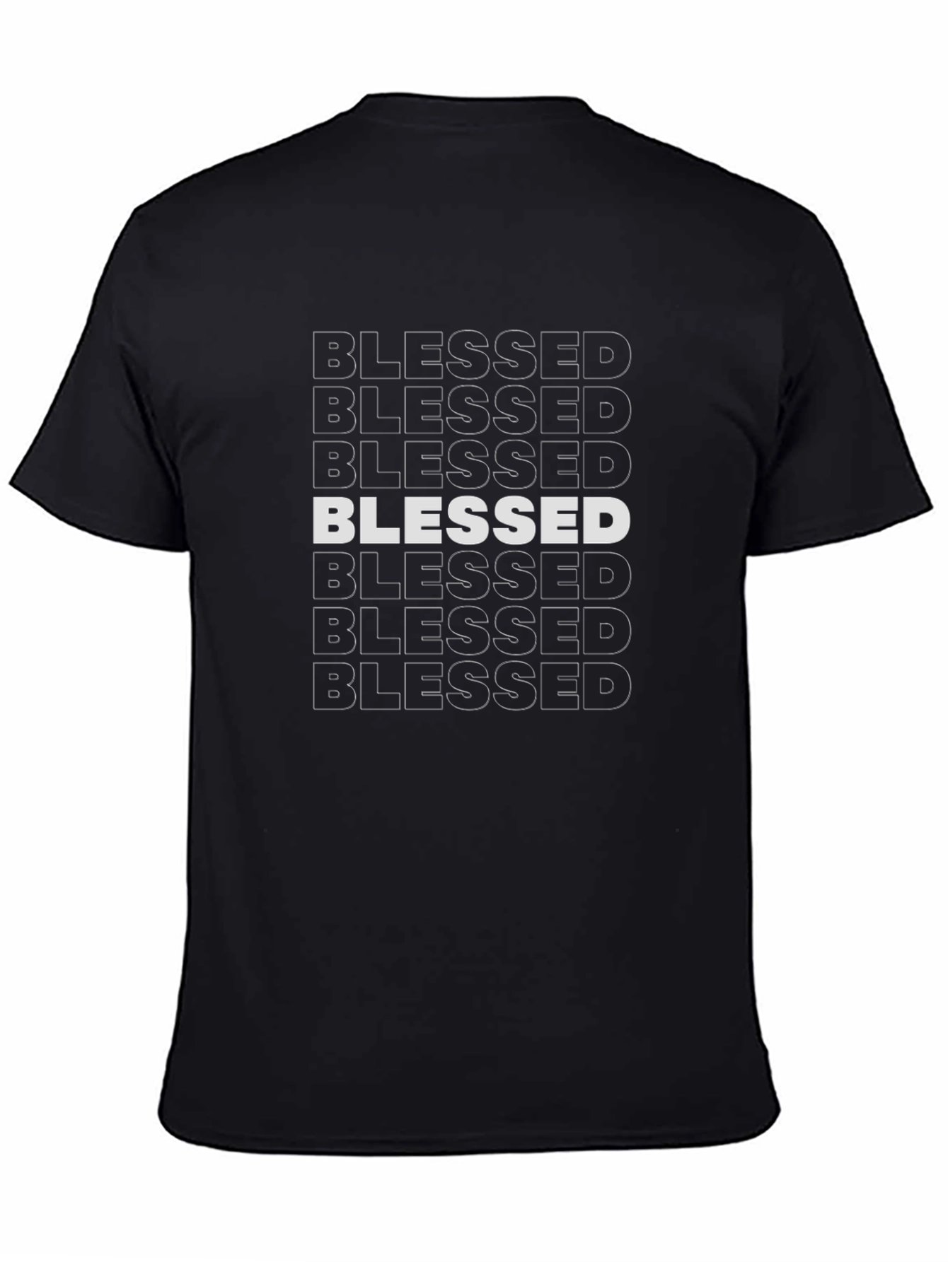 Blessed Graphic Print Black T-Shirt