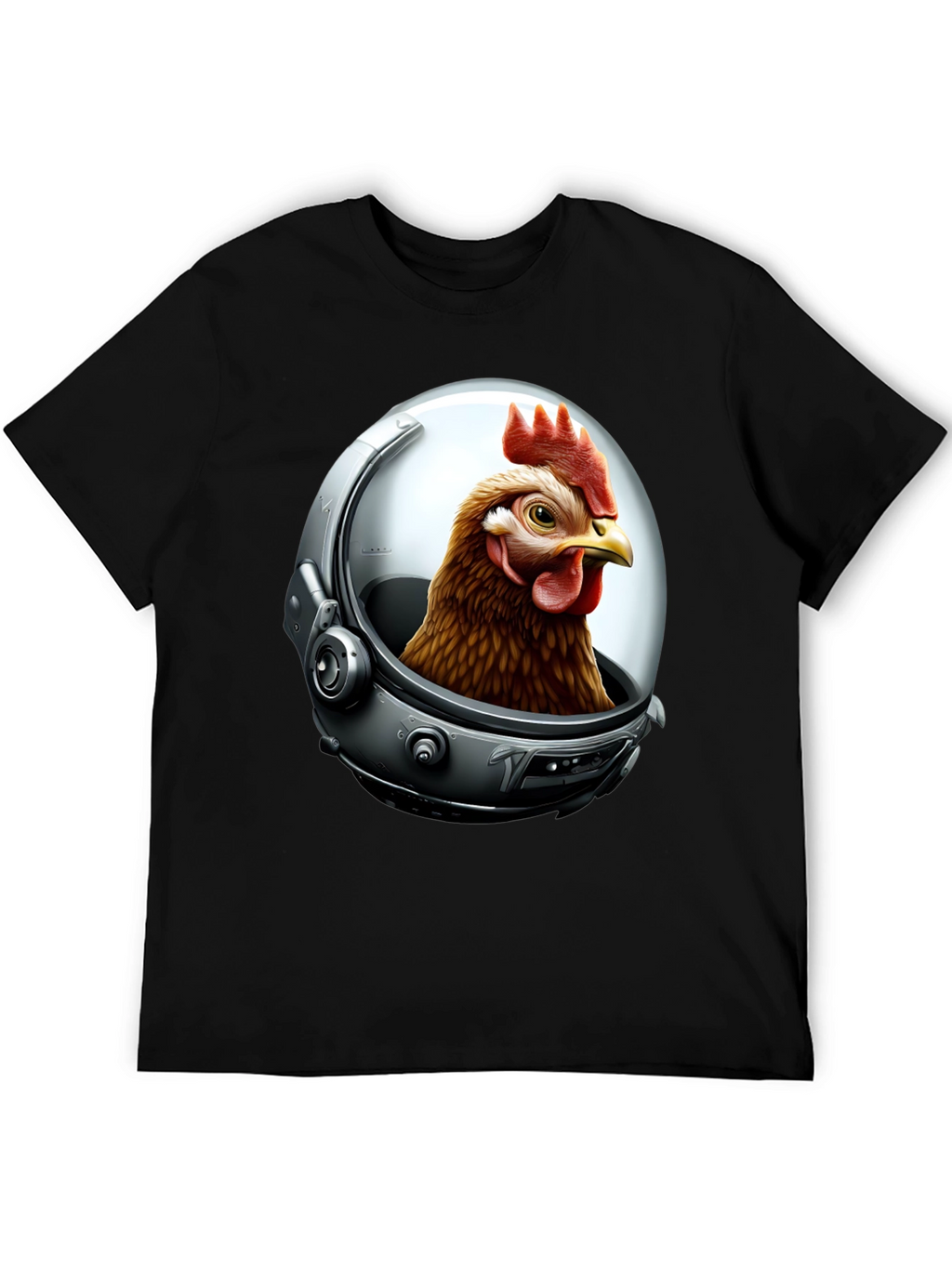 Astronaut Chicken Graphic T-Shirt