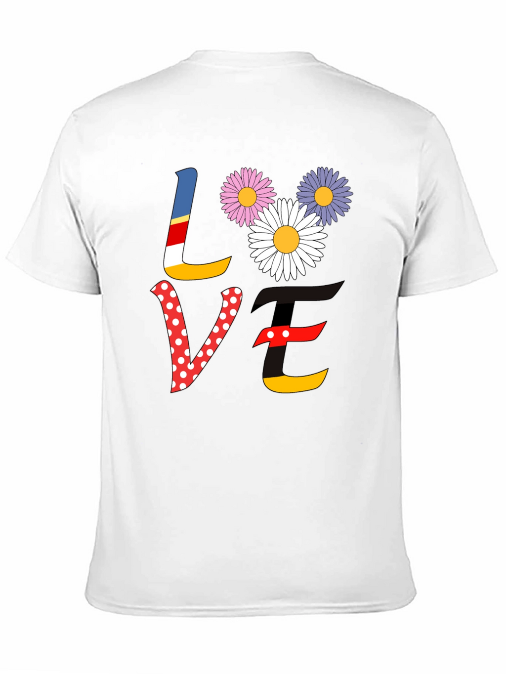 Love Floral Graphic Tee - Black