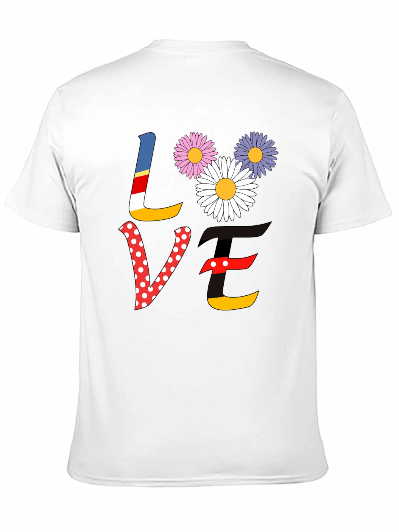 Love Floral Graphic Tee - Black