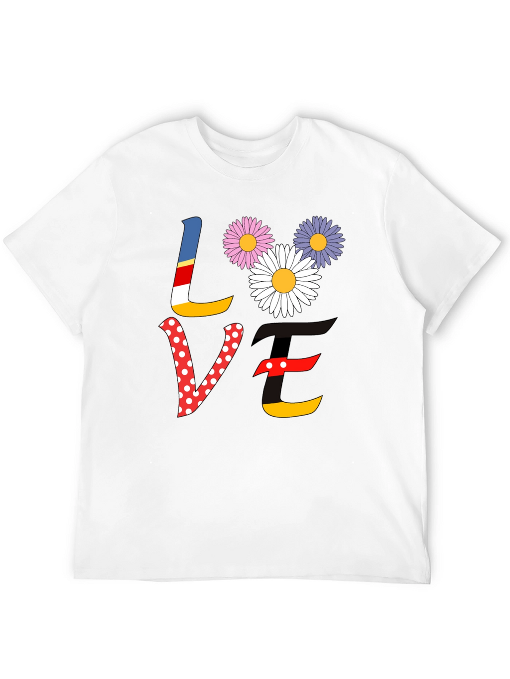 Love Floral Graphic Tee - Black