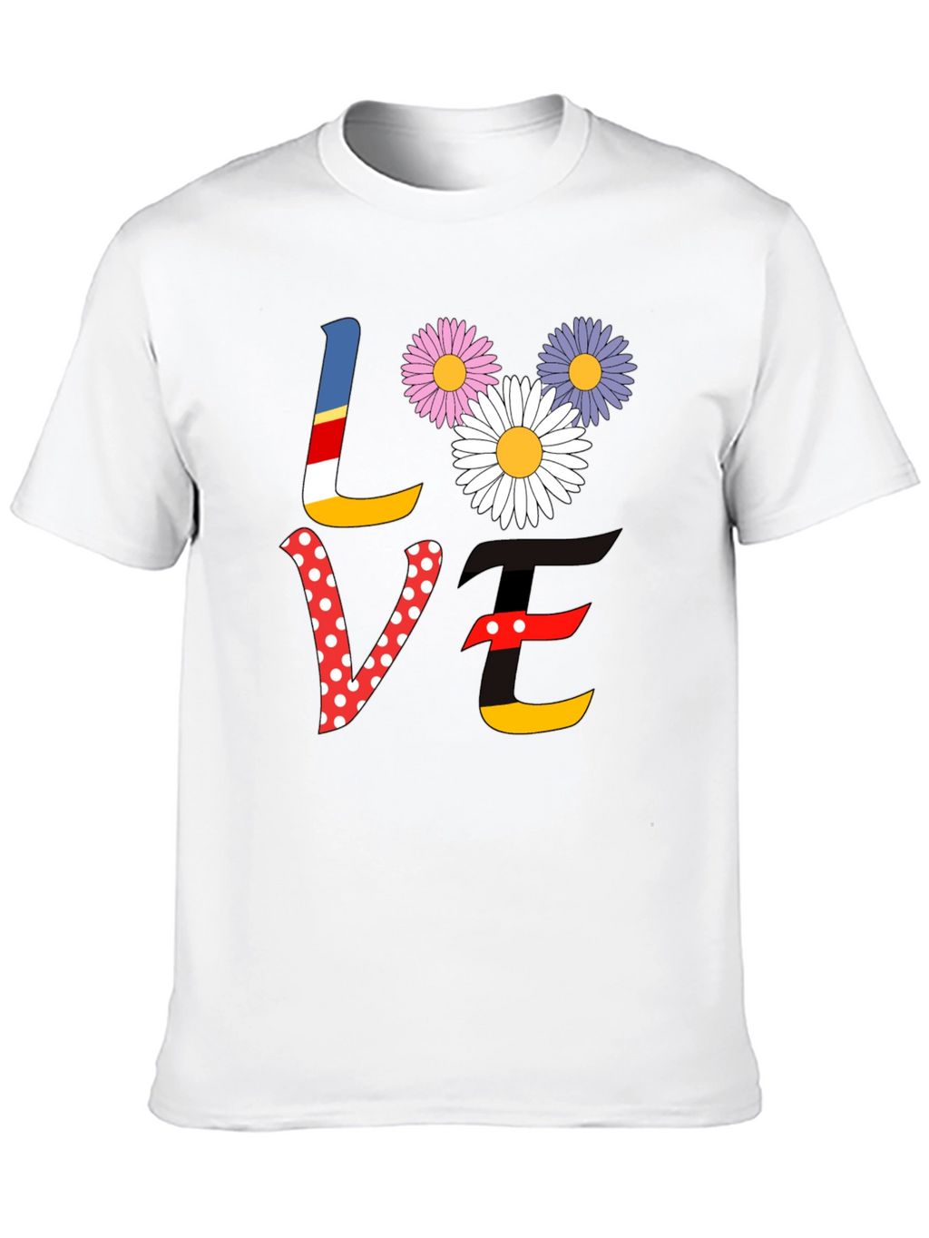 Love Floral Graphic Tee - Black