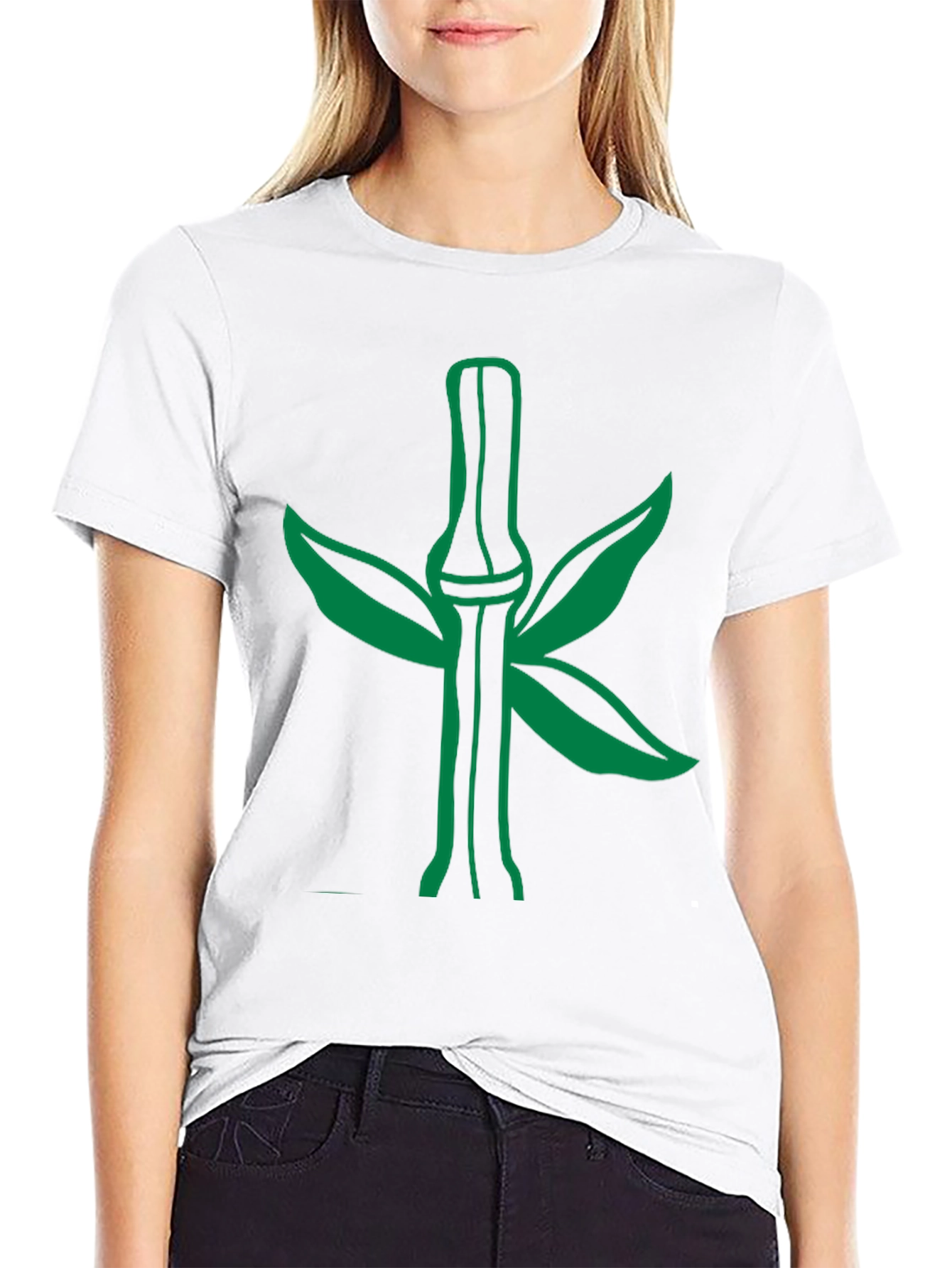 Green Bamboo Graphic Tee - Stylish Nature Design