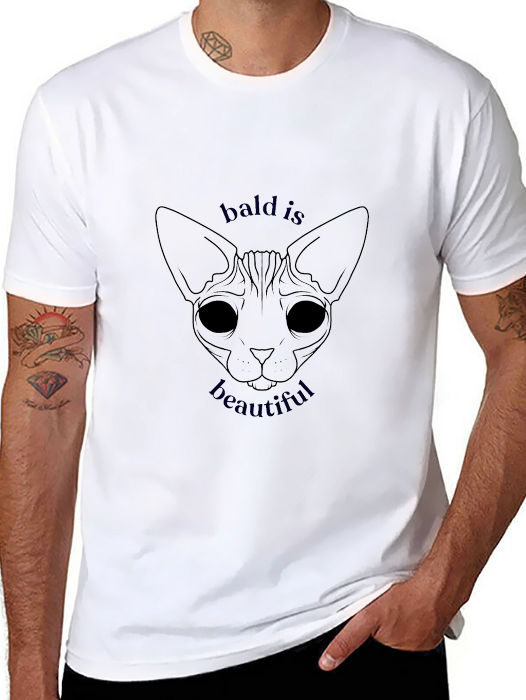 Bald is Beautiful Sphynx Cat T-Shirt