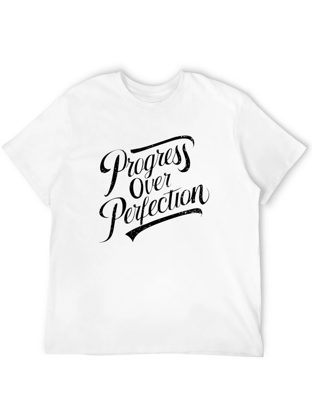 Progress Over Perfection Graphic Tee - Black