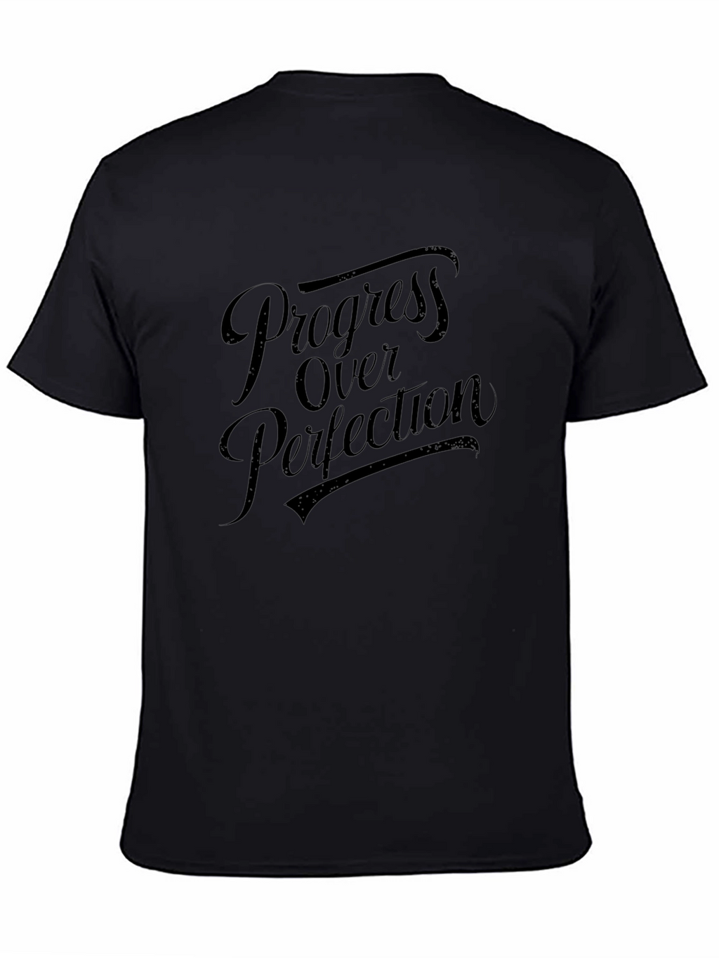 Progress Over Perfection Graphic Tee - Black