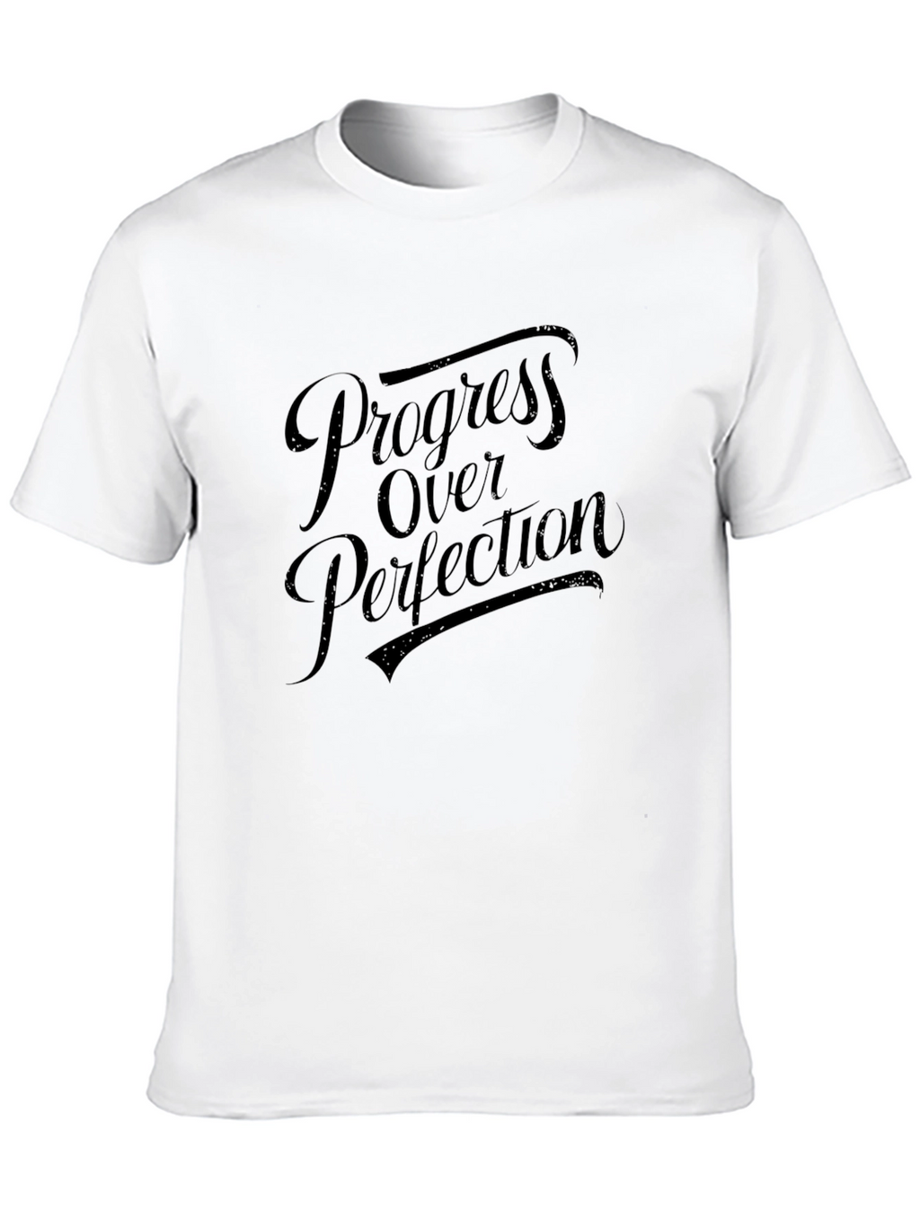 Progress Over Perfection Graphic Tee - Black