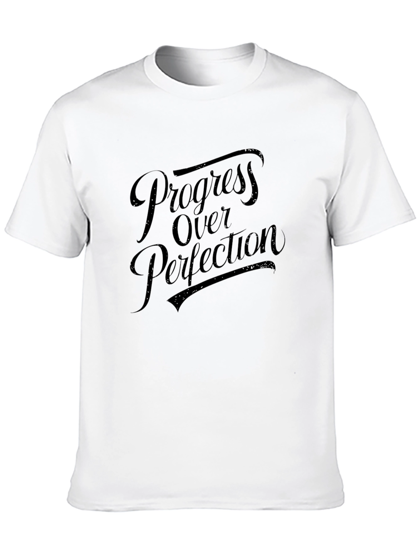 Progress Over Perfection Graphic Tee - Black
