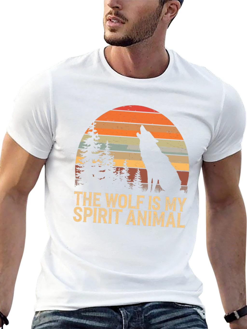 Wolf Spirit Animal T-Shirt - Nature Inspired Graphic Tee