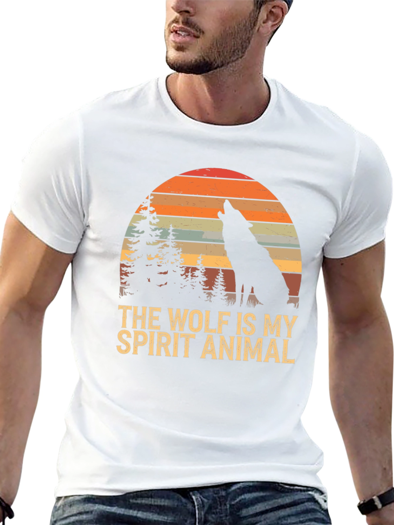 Wolf Spirit Animal T-Shirt - Nature Inspired Graphic Tee
