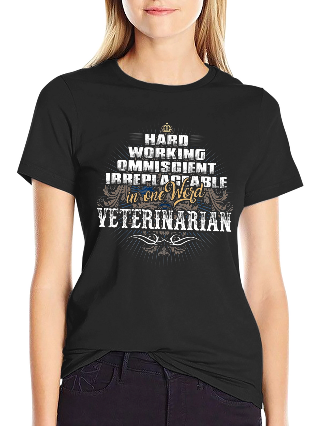 Hard Working Veterinarian Graphic T-Shirt