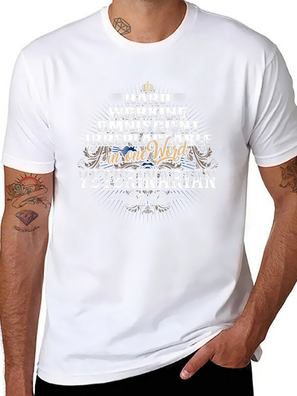Hard Working Veterinarian Graphic T-Shirt
