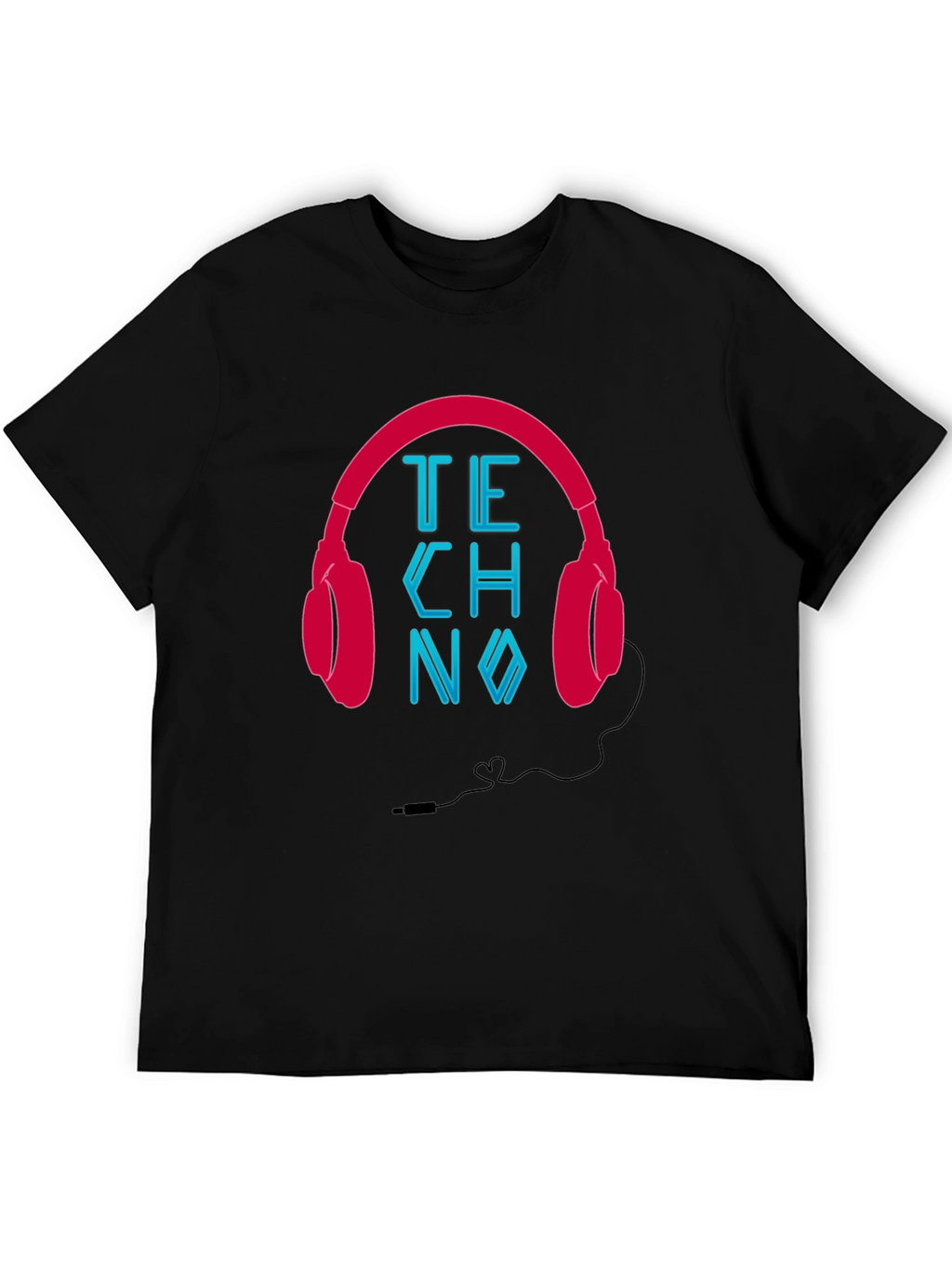 Techno Headphones Graphic Tee