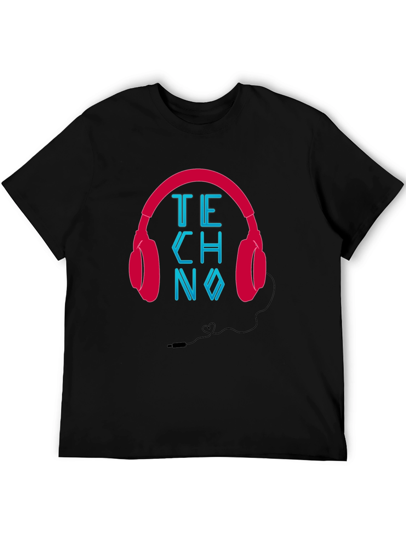 Techno Headphones Graphic Tee