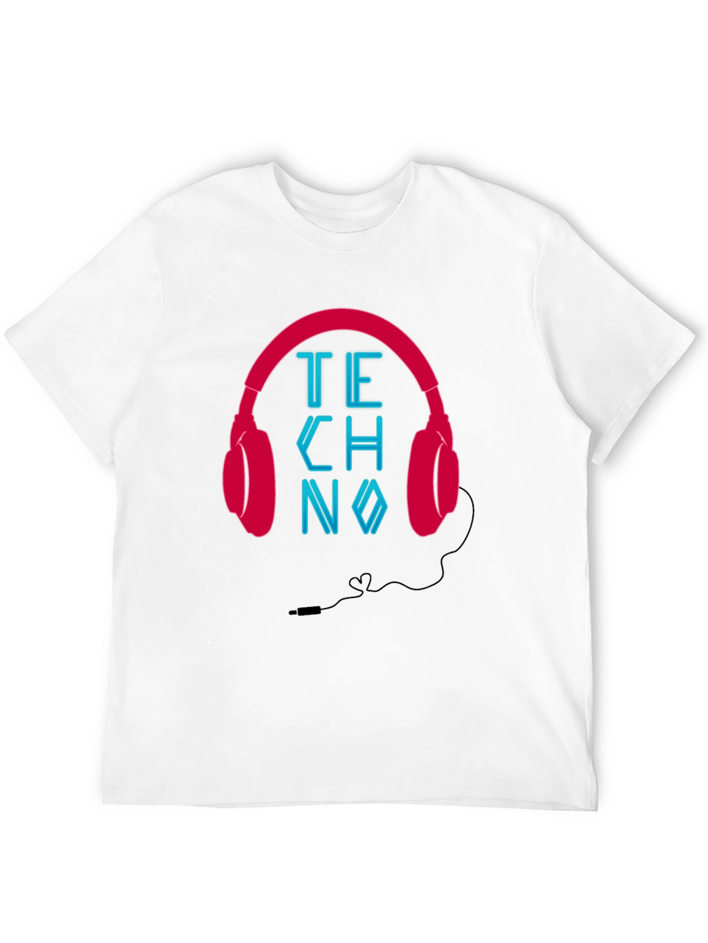 Techno Headphones Graphic Tee