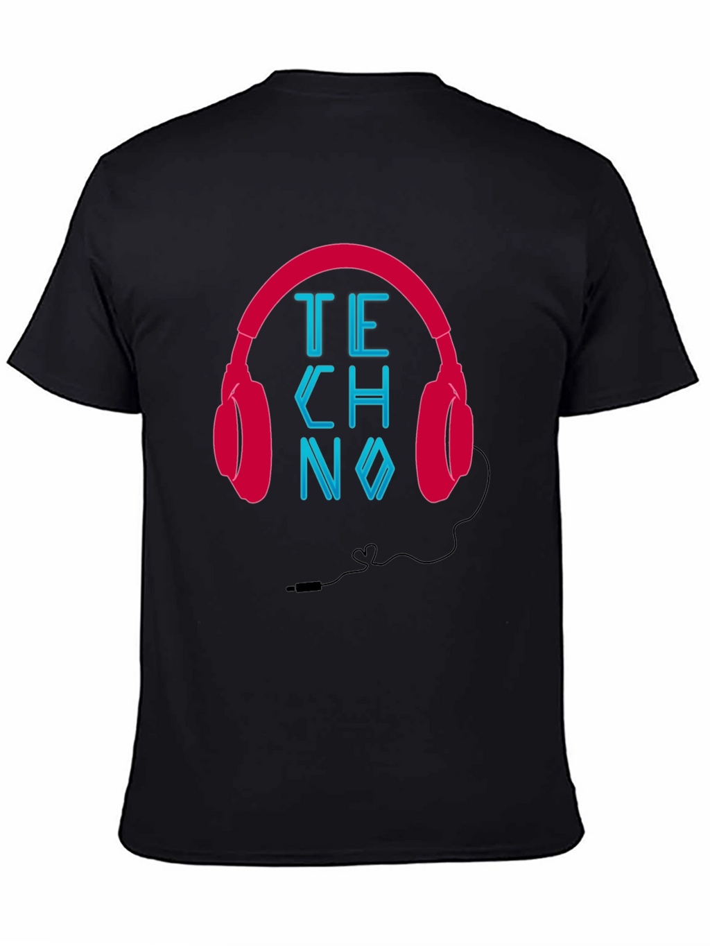 Techno Headphones Graphic Tee