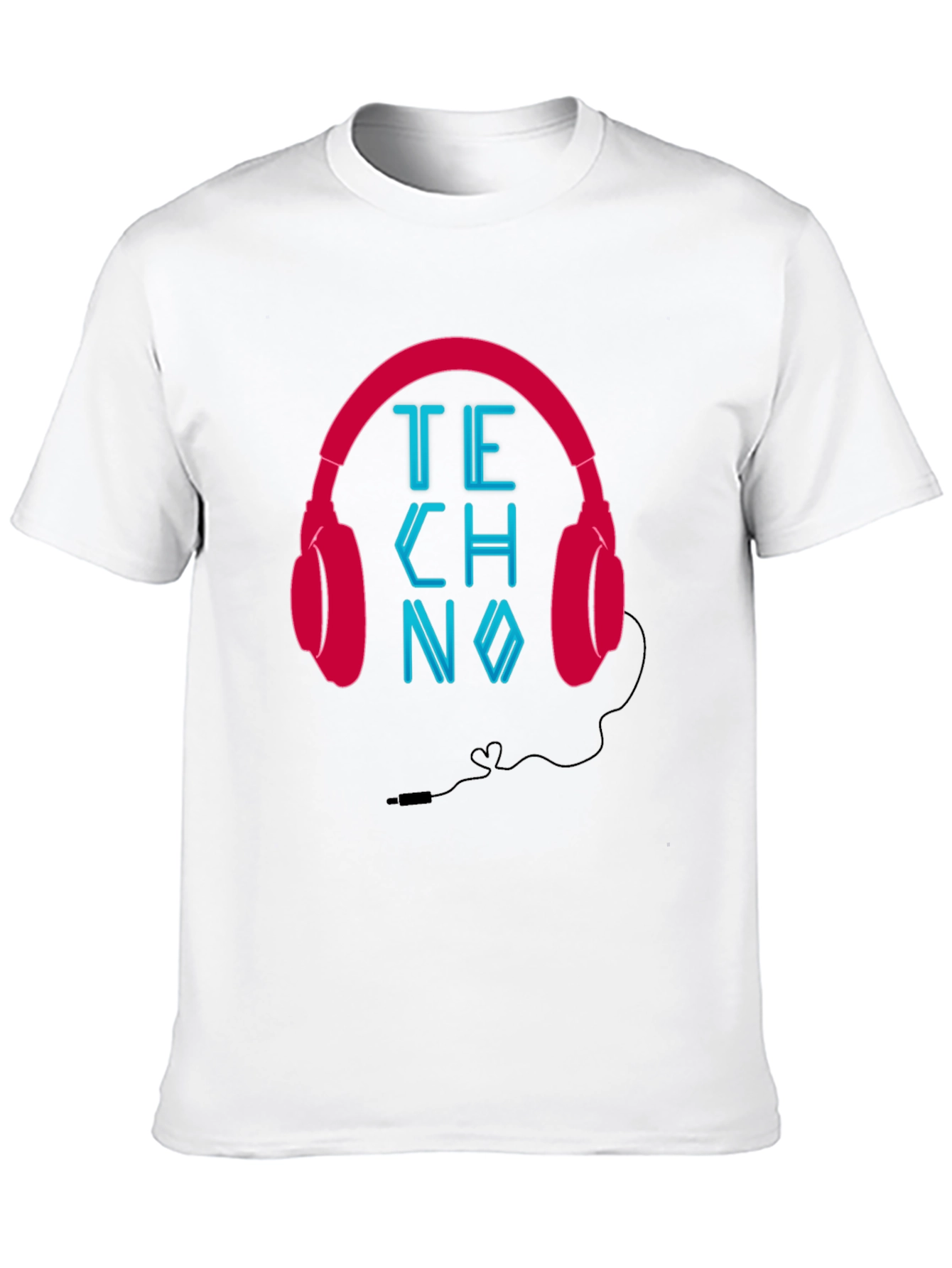 Techno Headphones Graphic Tee