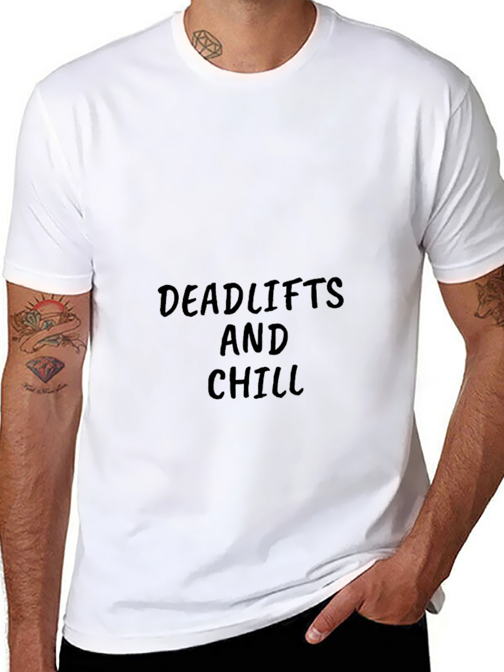 Deadlifts and Chill Black T-Shirt