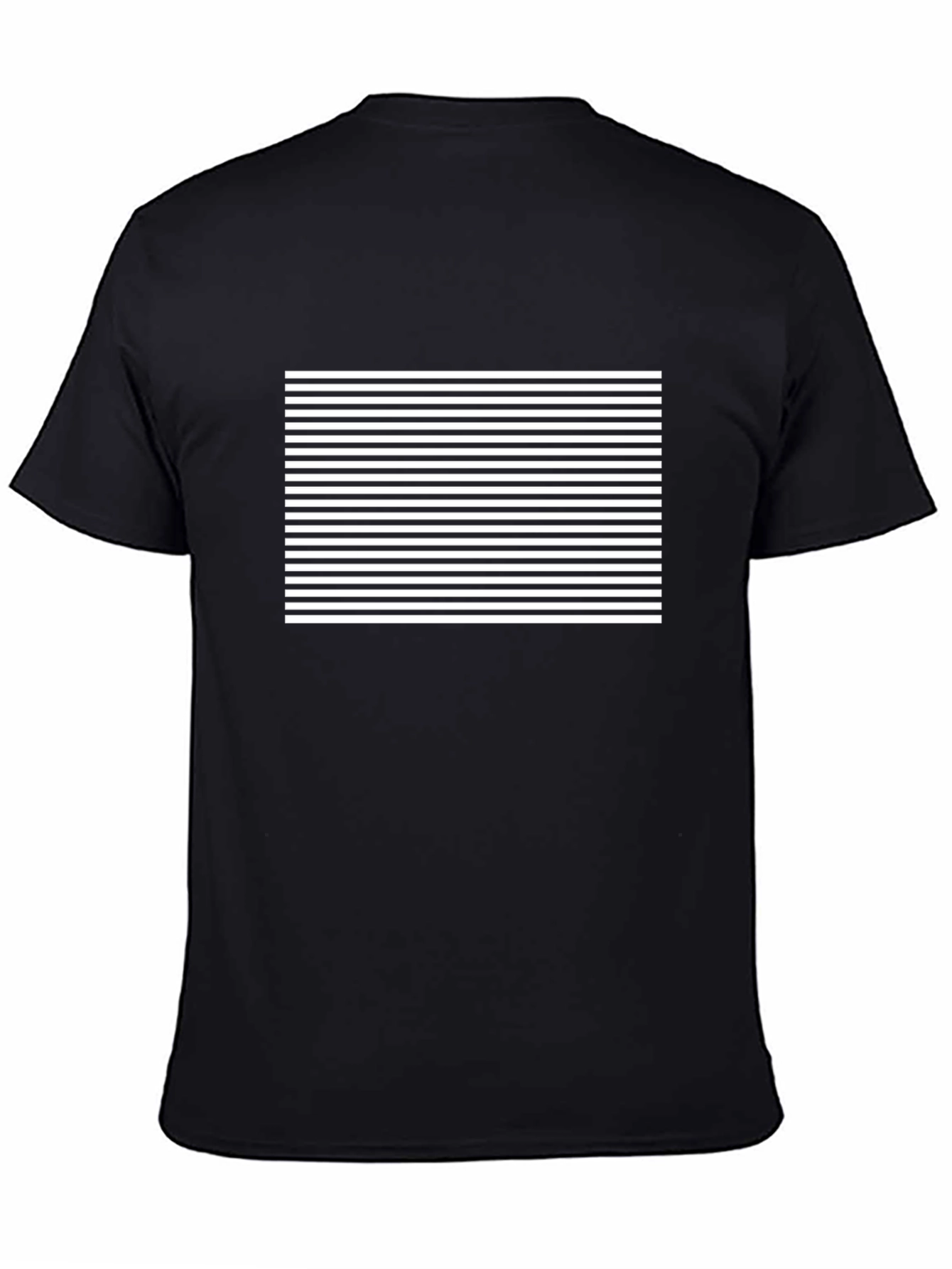 Striped Graphic Tee - Classic Black